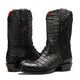 Marco Di Milano Marlboro Black Hornback Crocodile Tail Tractor Sole Cowboy Boots