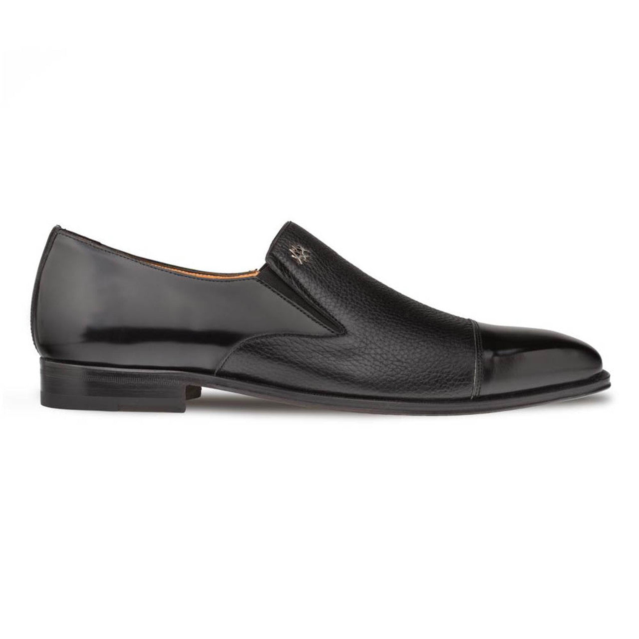 Mezlan Shoes Made in Spain - Mezlan Milani Calfskin & Deerskin Black Slip On Men's Loafers-New Designer Collection - 8M