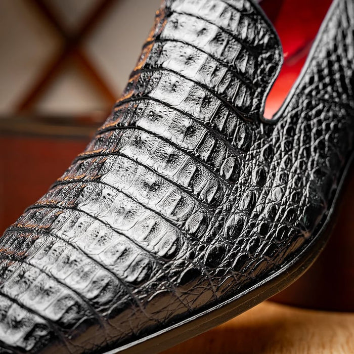 Marco Di Milano Trento Black Genuine Caiman Crocodile Slip-On - view 5