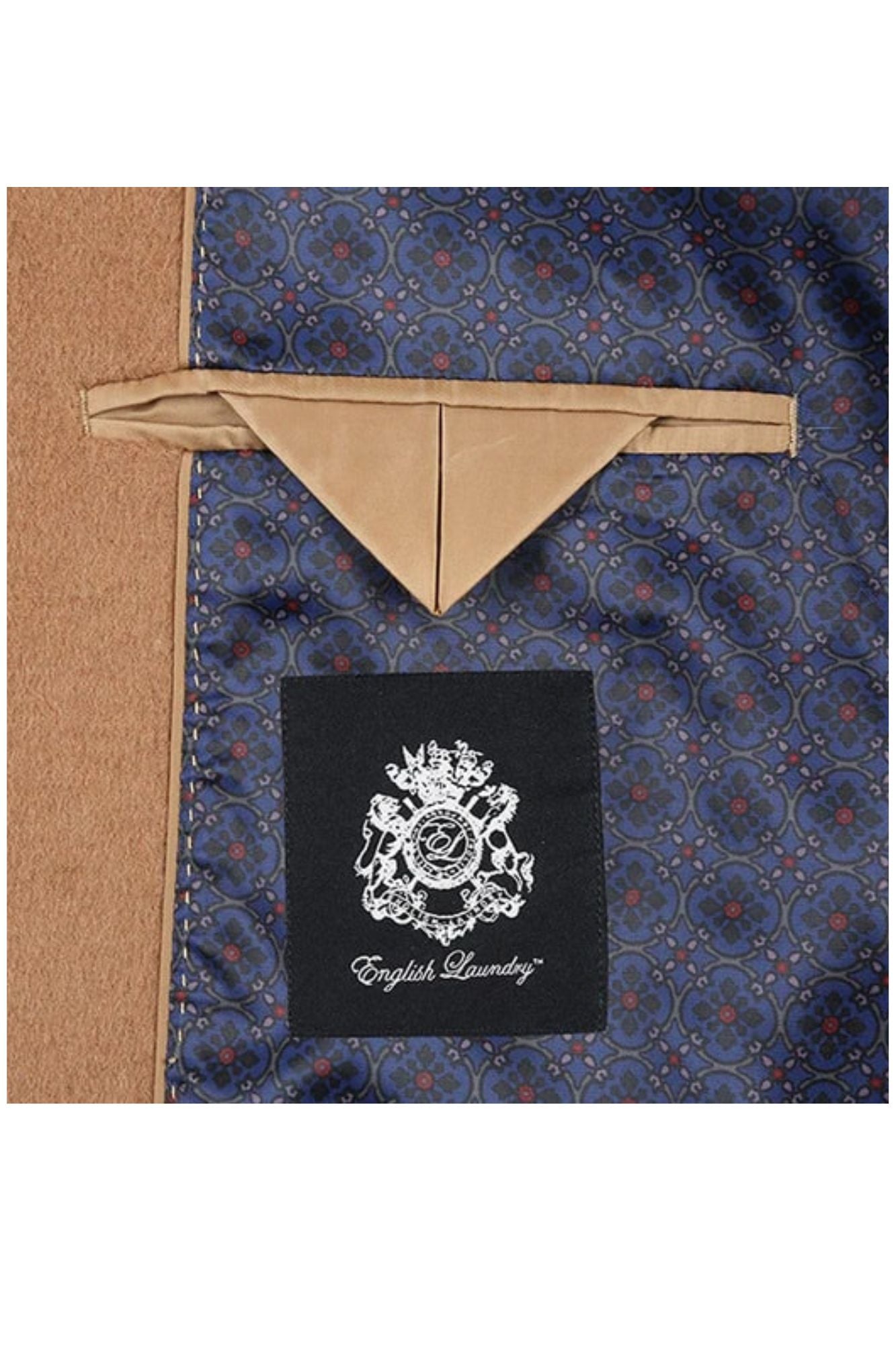 Camel Fall/Winter Essential Slim Fit Overcoat Wool Blend - Coat Size 38