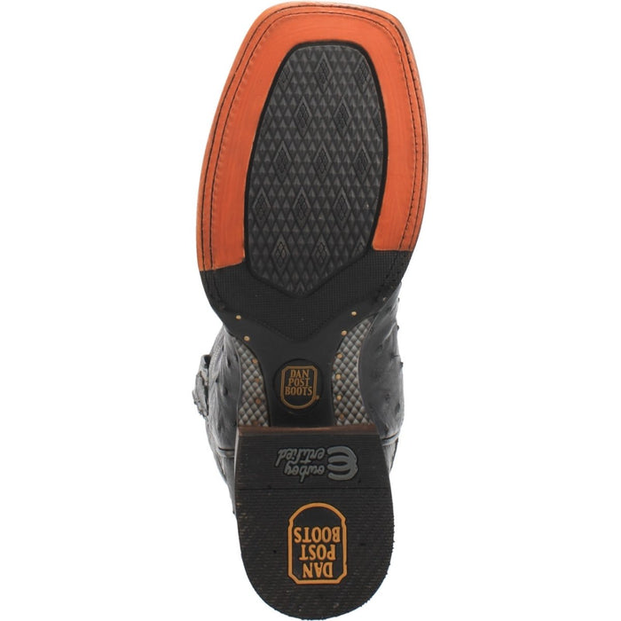 Dan Post Men's Alamosa Full Quill Ostrich Square Toe Boots - Tan - 7D