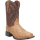 Dan Post Men's Alamosa Full Quill Ostrich Square Toe Boots - Bay Apache
