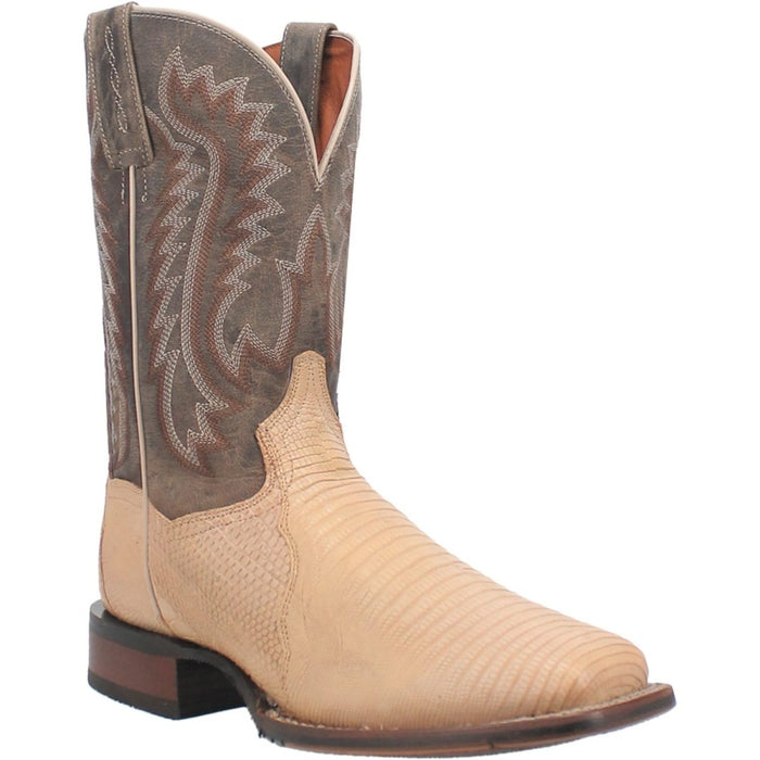 Dan Post Men's Barrett Genuine Lizard Square Toe Boots - Sand - 7D