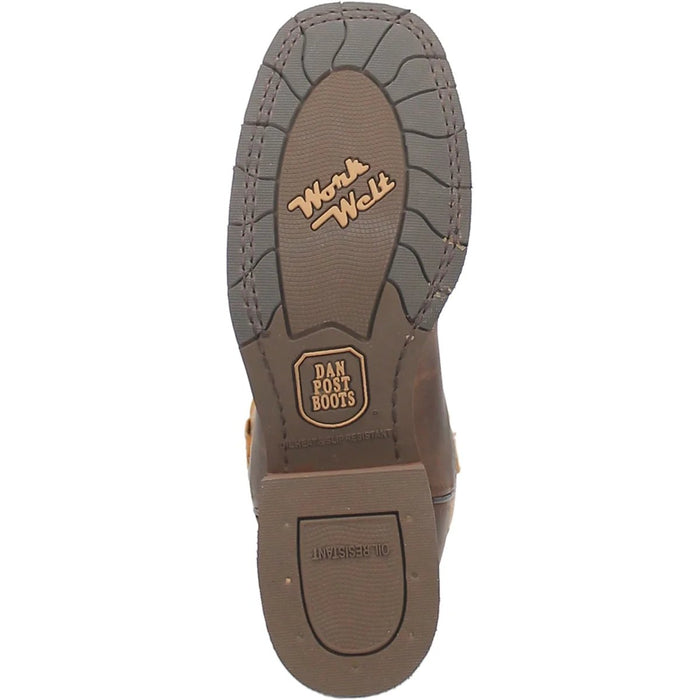 Dan Post Men's Leather Square Toe Boots - Tan - 8.5EW