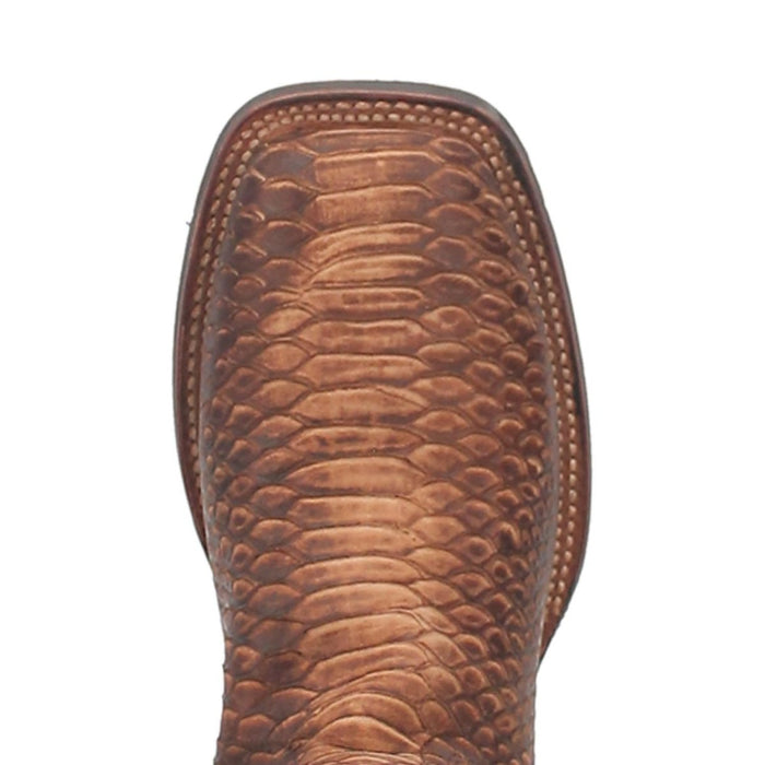 Laredo Men's Atlanta Lizard Print Leather J-Toe Boots - Black - 6D