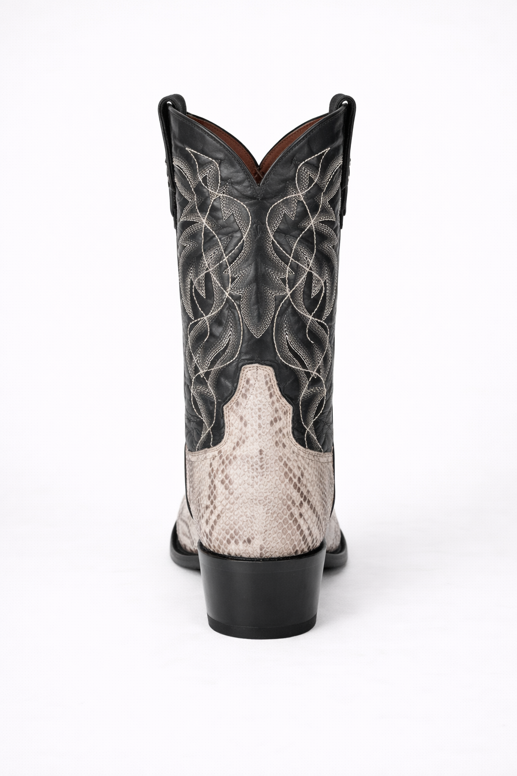 Dan Post Men's Manning Python Snakeskin Round Toe Boots - Natural-New Designer Collection - 6D