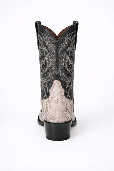 Dan Post Men's Manning Python Snakeskin Round Toe Boots - Natural-New Designer Collection