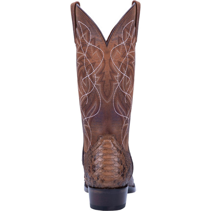 Dan Post Men's Manning Python Snakeskin Round Toe Boots - Bay Apache - 7D