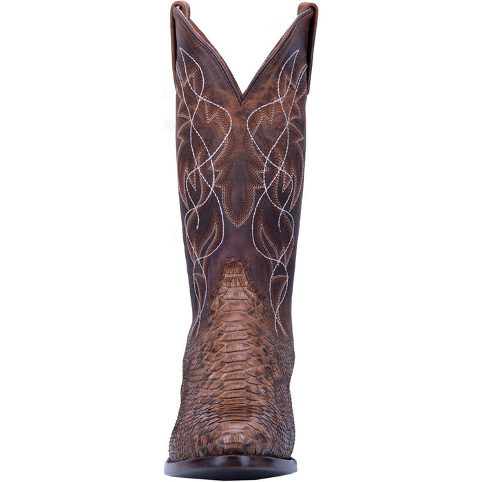 Dan Post Men's Manning Python Snakeskin Round Toe Boots - Bay Apache - 7D
