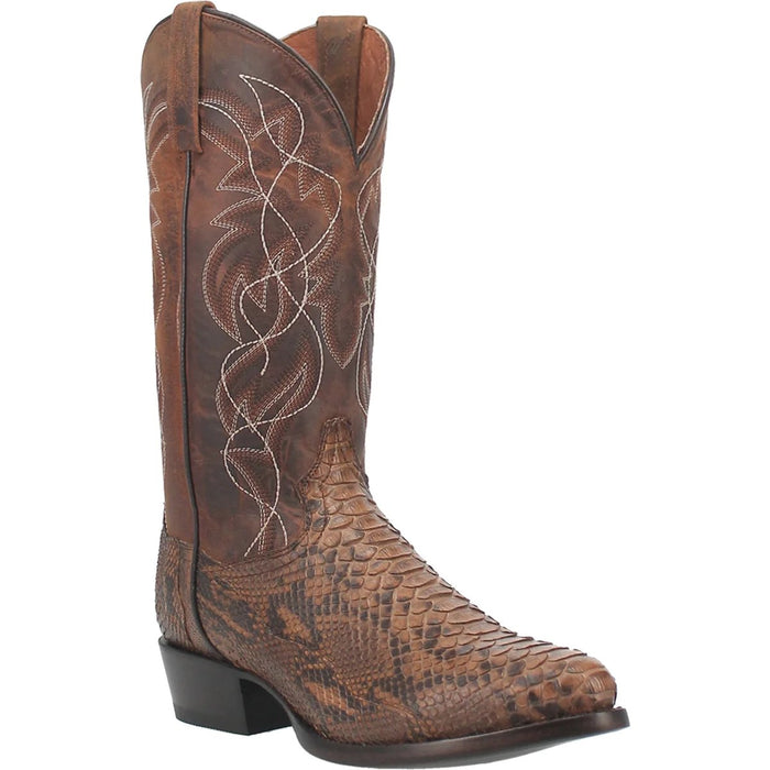 Dan Post Men's Manning Python Snakeskin Round Toe Boots - Bay Apache - 7D
