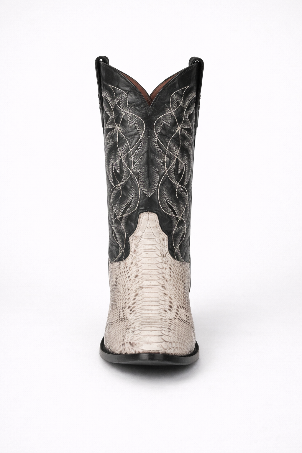 Dan Post Men's Manning Python Snakeskin Round Toe Boots - Natural-New Designer Collection - 6D