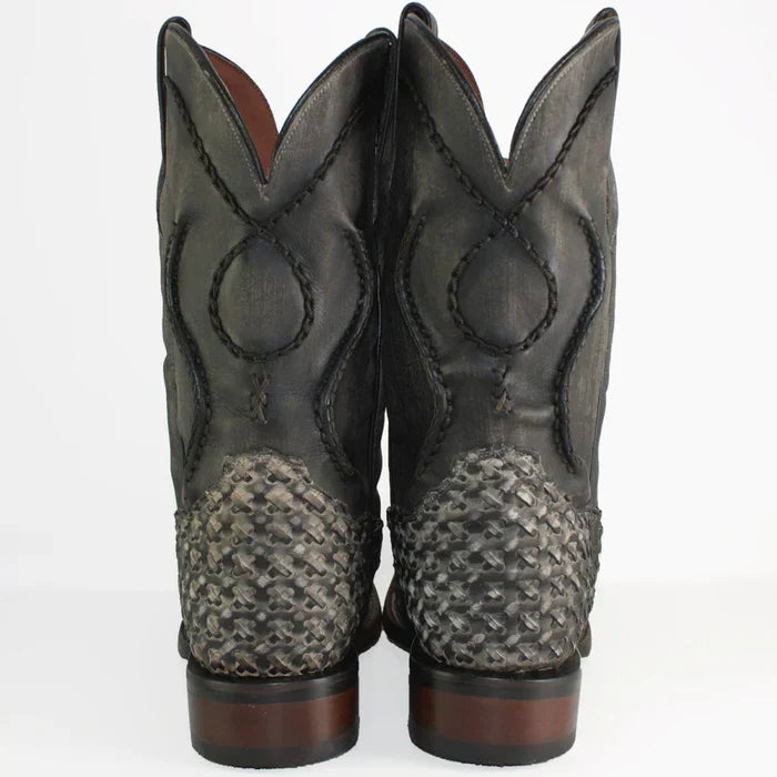 Dan Post Men's Stanley Leather Square Toe Boots - Black - 7D