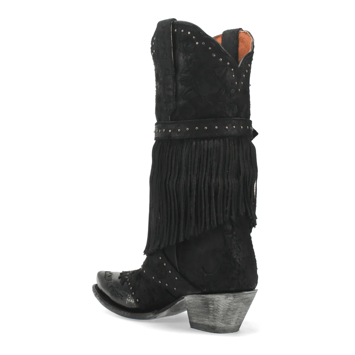 Dan Post Women's Bed of Roses Snip Toe Leather Boots - Black - Black