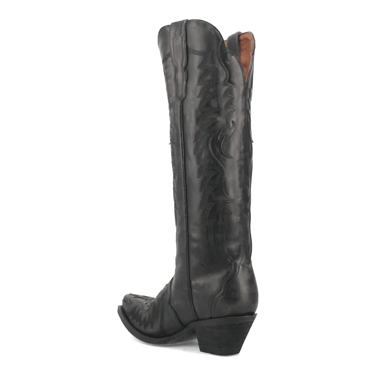 Dan Post Women's Hallie Snip Toe Leather Tall Boots - Black - Black