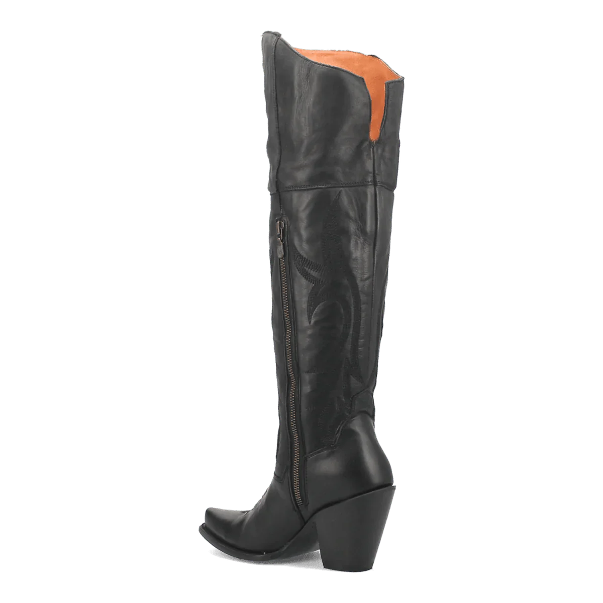 Dan Post Women's Jilted Snip Toe Leather Tall Boots - Black - Black