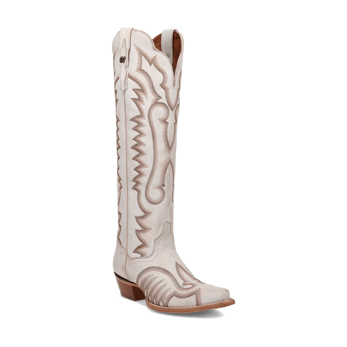Dan Post Women's Josie Snip Toe Leather Tall Boots - White - White