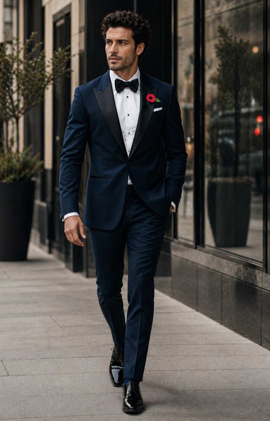 Daniel Craig Suit Midnight Blue Besom Two Pockets james bond Tuxedo