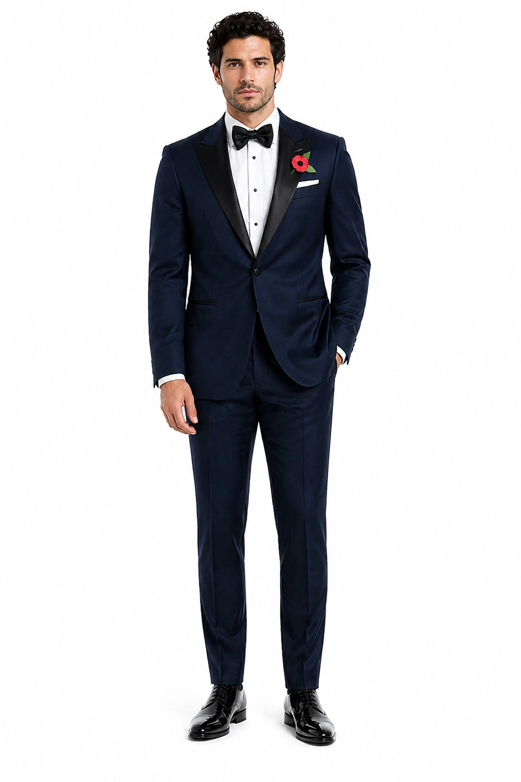 Daniel Craig Suit Midnight Blue Besom Two Pockets james bond Tuxedo - 38 Short Jacket+32 Waist Adjustable 28to34)(Height: 5’4”to5’7”)(Neck 15-16.5)S-M)