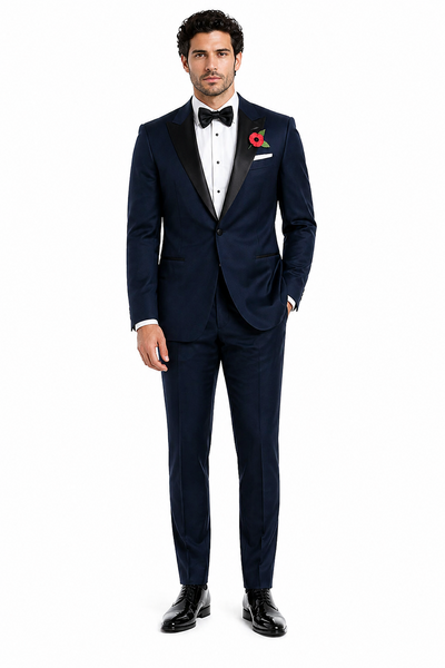 Daniel Craig Suit Midnight Blue Besom Two Pockets james bond Tuxedo