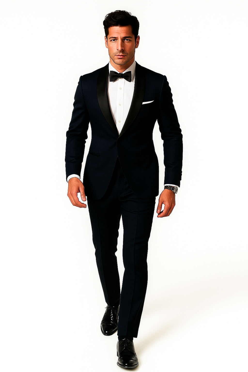 Mens Navy Blue Wedding Tuxedo - Dark Blue Tuxedo Suit" Mens Daniel Craig | James Bond | Navy Blue Tuxedo Costume - New Arrival - 34 Short