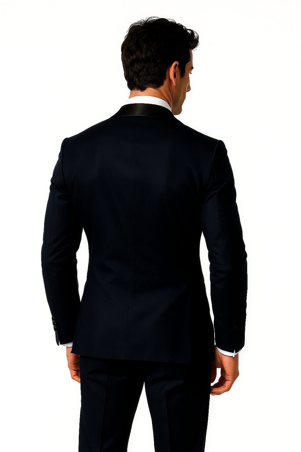 Mens Navy Blue Wedding Tuxedo - Dark Blue Tuxedo Suit" Mens Daniel Craig | James Bond | Navy Blue Tuxedo Costume - New Arrival - 34 Short