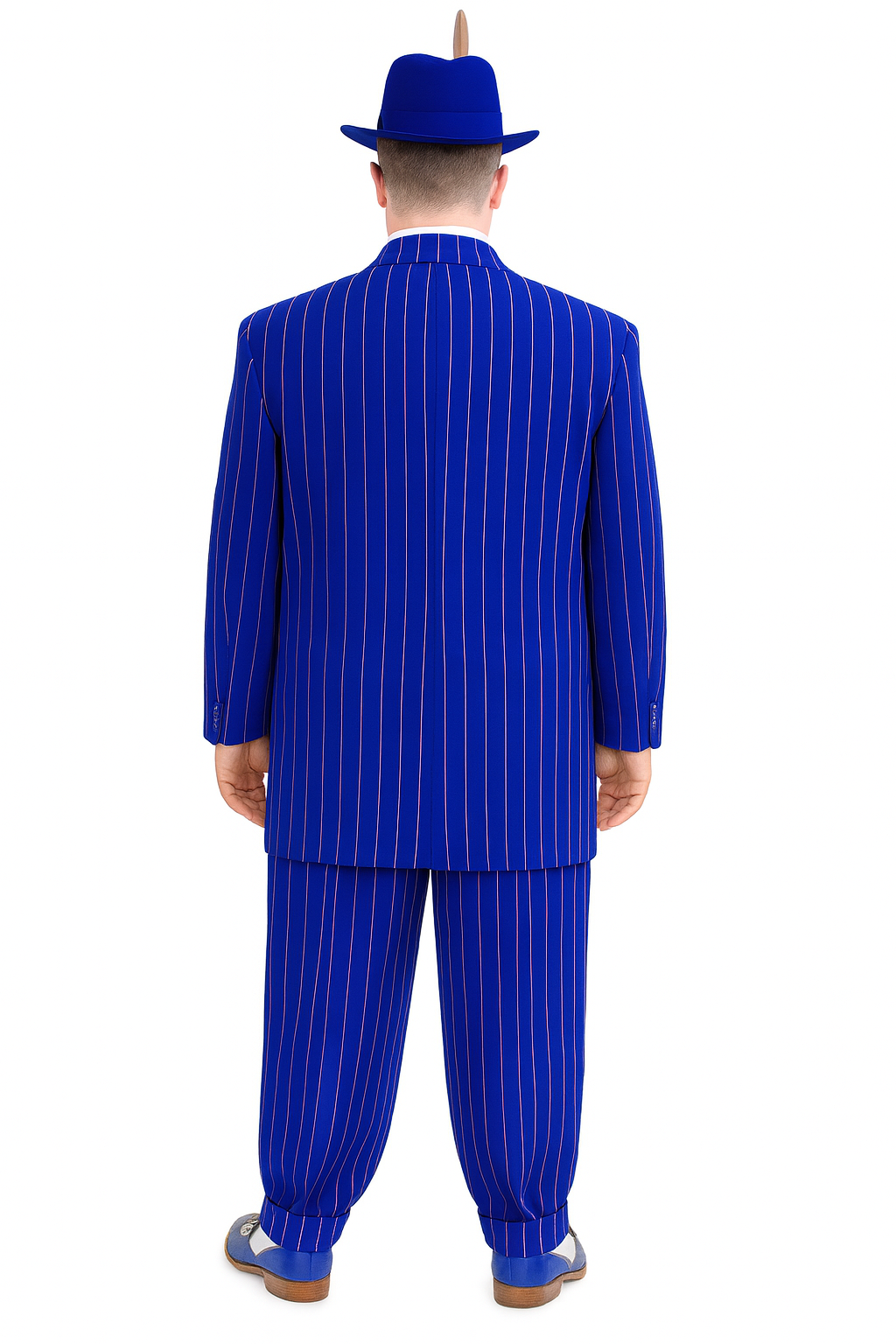 Dark Navy Blue Pinstripe Zoot Suit - Gangster Suit - 1920 Suit-New Designer Collection - 34 Short or Extra Small