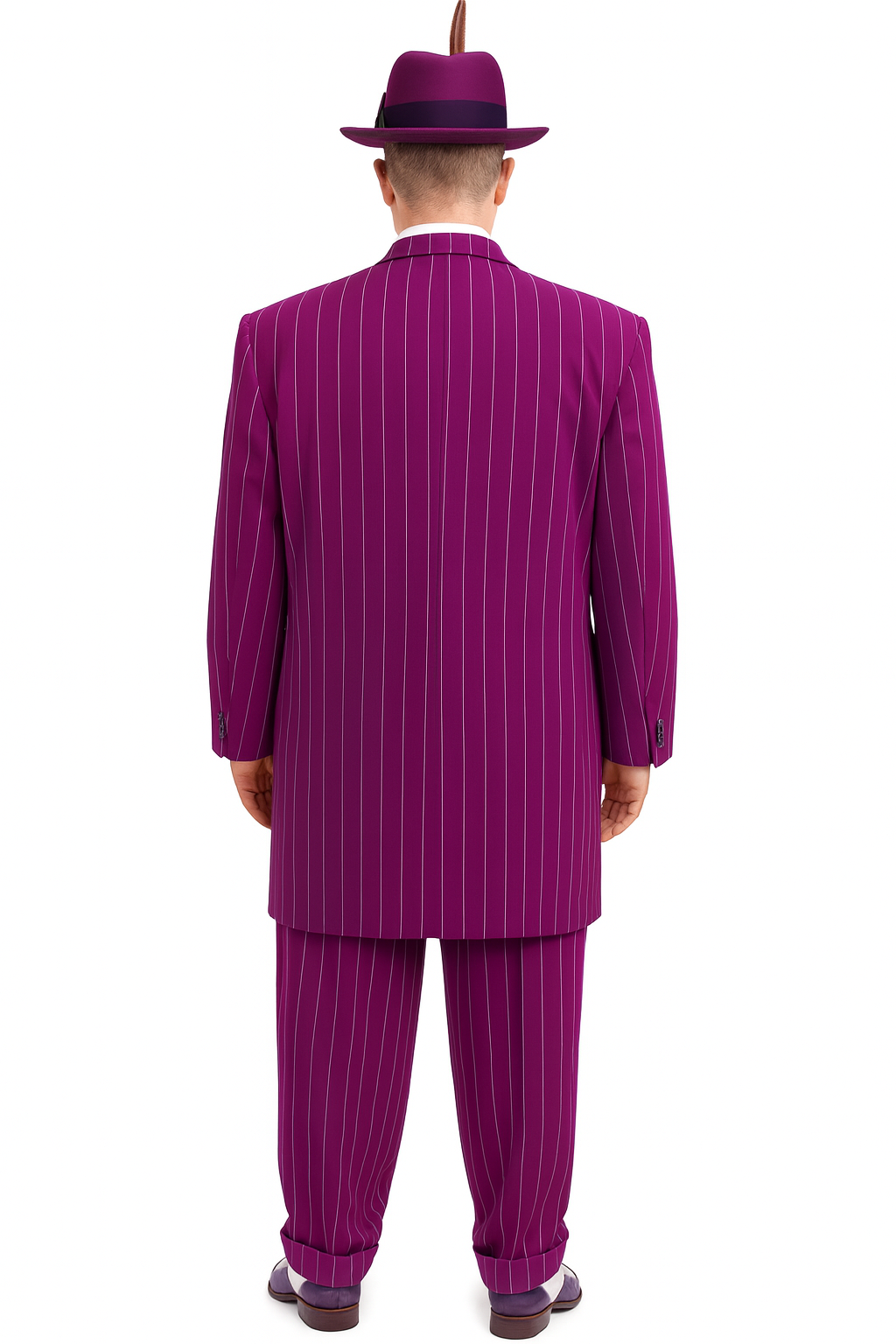 Dark Navy Blue Pinstripe Zoot Suit - Gangster Suit - 1920 Suit-New Designer Collection - 34 Short or Extra Small