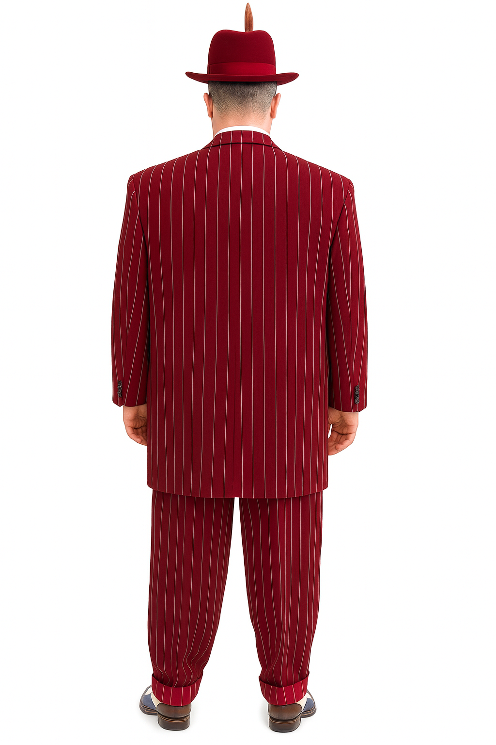 Dark Navy Blue Pinstripe Zoot Suit - Gangster Suit - 1920 Suit-New Designer Collection - 34 Short or Extra Small