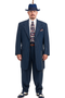 Dark Navy Blue Pinstripe Zoot Suit - Gangster Suit - 1920 Suit-New Designer Collection