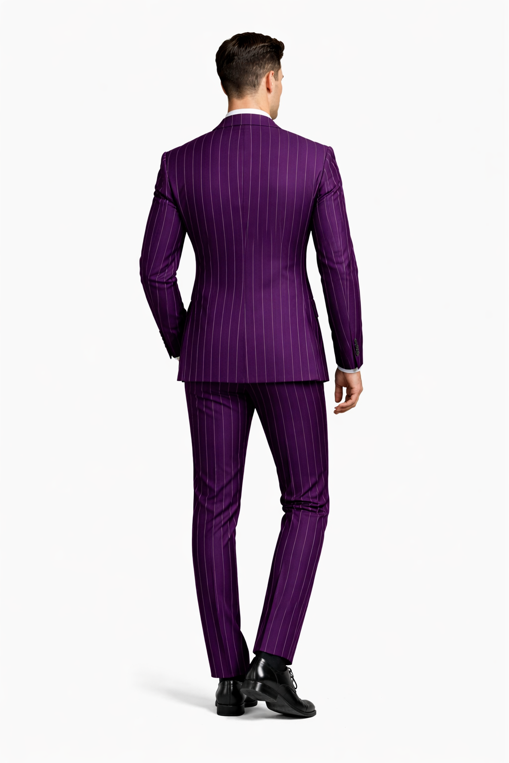Dark Purple Pinstripe Suit - Gangster Suit - 1920's Suit-New Designer Collection - 34 Short or Extra Small