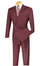 Ramses Collection - Double Breasted Suit 2 Piece Regular Fit in Burgundy
