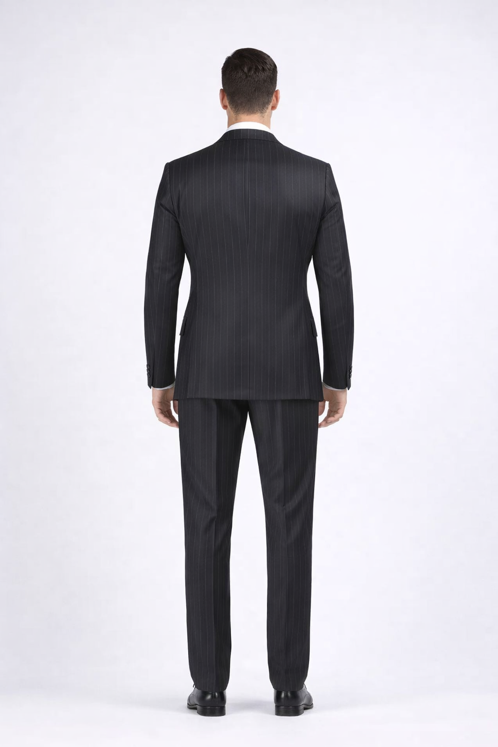 Double Breasted Suits - Vested Suits Wool Fabric - Apolo King Brand - Gray Stripe Suit - 34 Short or Extra Small
