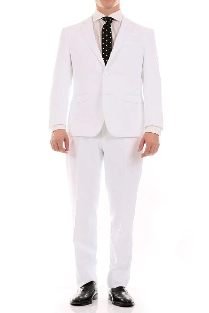 Suits For Men - Discounted Affordable Suit in White White Seersucker Suits