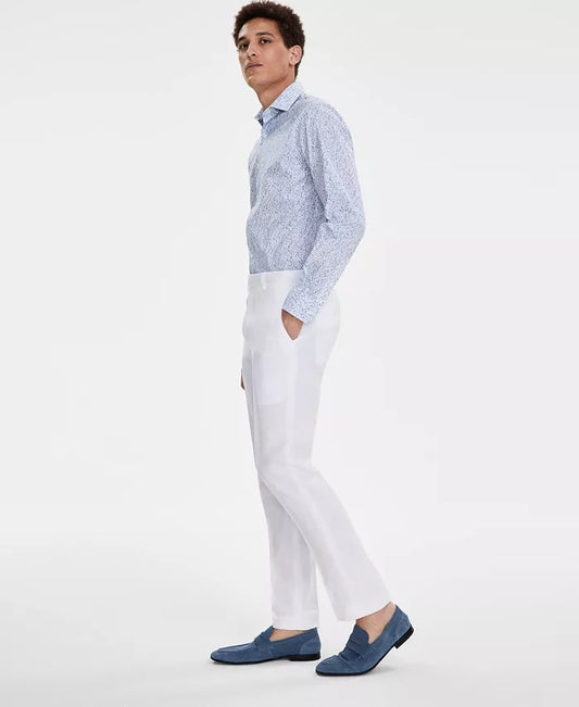 Men's Slim-Fit Linen Suit Pants, Created for Macy's