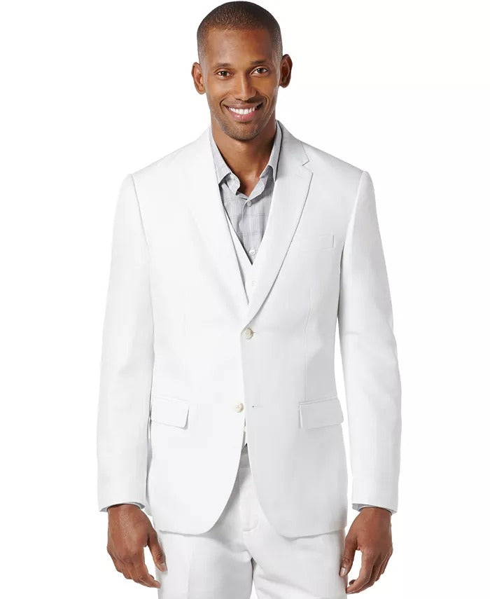 Men's Linen Suit Jacket white - 34 Short