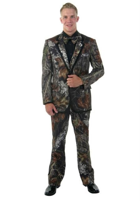 Camo Tuxedo - Camo Suit Camouflage Tuxedo - Camo Wedding Suit - 34 Short