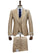 Giovanni Testi Suits With Double Breasted Vest - 3 Pieces  Peak Lapel  in Tan