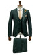 Giovanni Testi Suits With Double Breasted Vest - 3 Piece Green suit