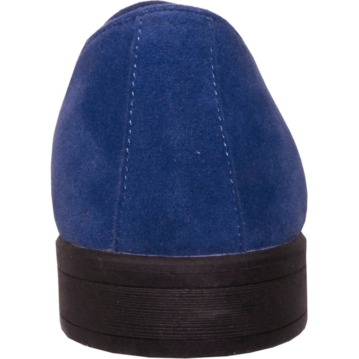 "Vegan Suede Men's Loafer Dress Shoe - Royal Blue for Wedding & Prom 2026"