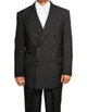 Atlantis Collection - Black Regular Fit Double Breasted 2 Piece Suit