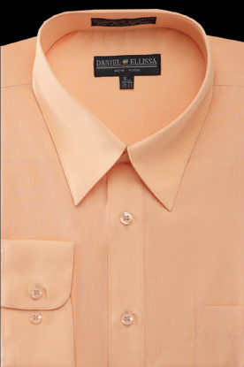 "Peach Men's Regular Fit Dress Shirt - Basic Style" - 14Â½ 32/33