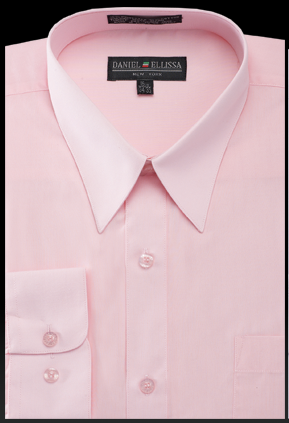 Pink Men's Regular Fit Dress Shirt - Basic Style