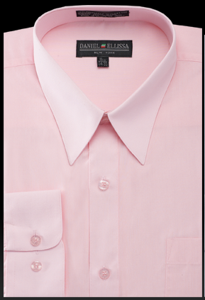 Pink Men's Regular Fit Dress Shirt - Basic Style - 14Â½ 32/33