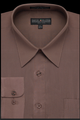 "Taupe Men's Regular Fit Dress Shirt - Basic Style"