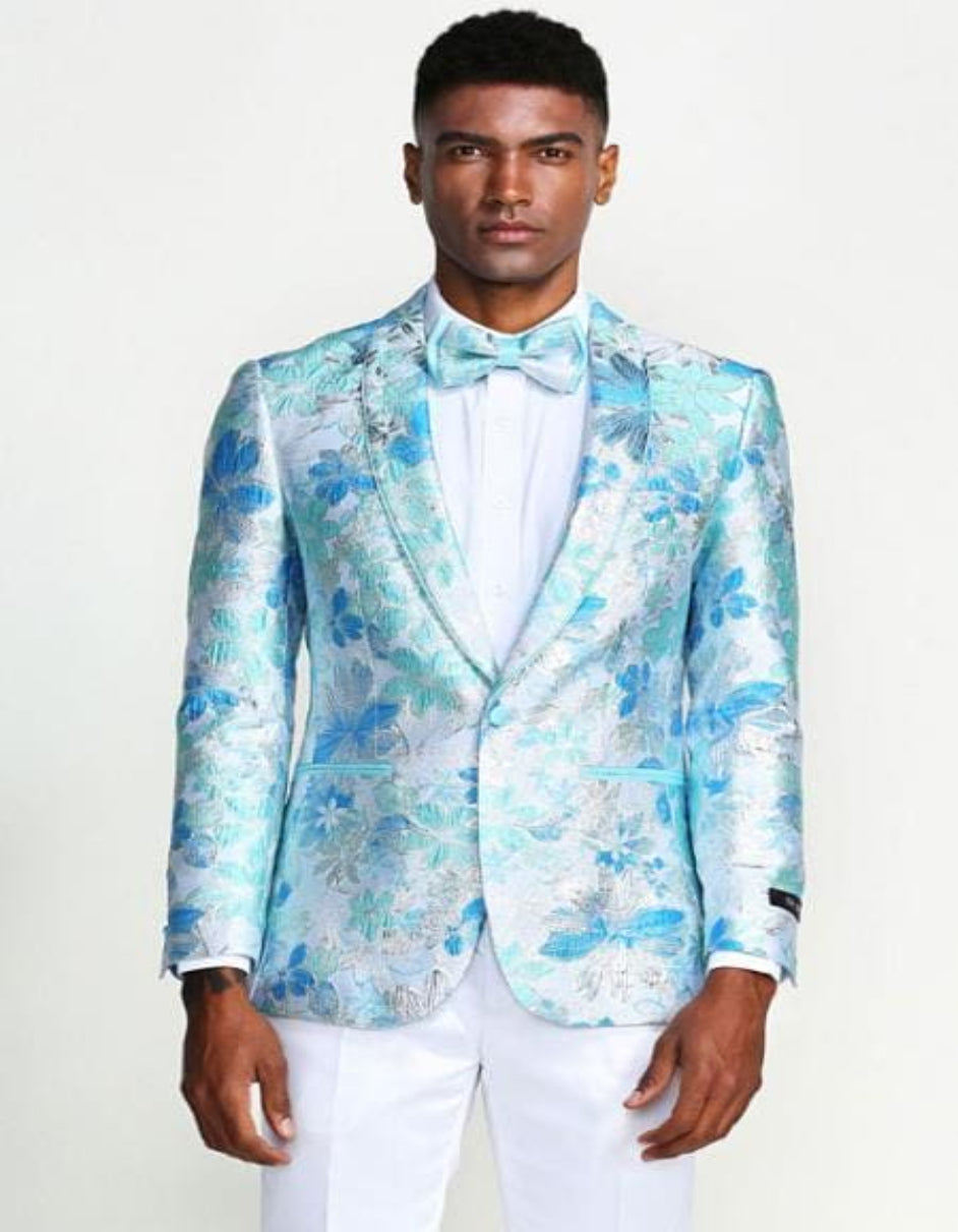 Mens Dusty Blue Groomsmen Suits - Mens Dusty Blue Suits suit - 38 Regular - 32 Waist