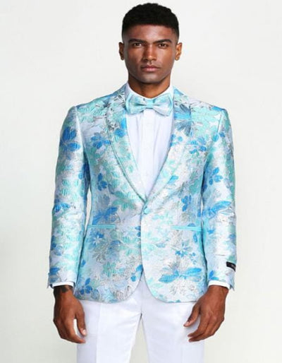 Dusty Blue Groomsmen Suits - Dusty Blue Suits - AlbertoNardoniStore