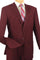 Mens 2 Button Modern Fit Texured Weave Suit in Burgundy