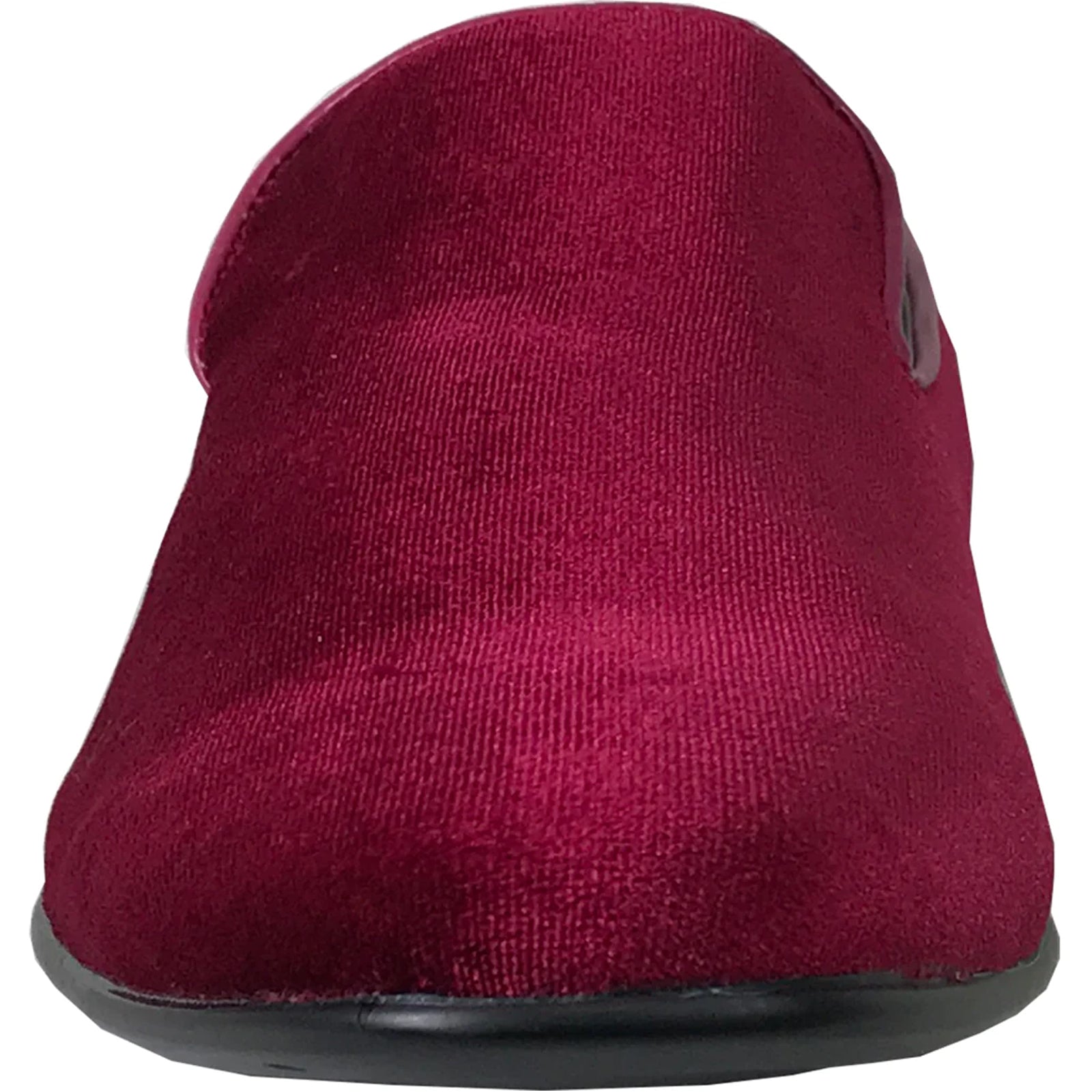 "Burgundy Velvet Tuxedo Loafers - Modern Men's Slip-On Style" - 6M