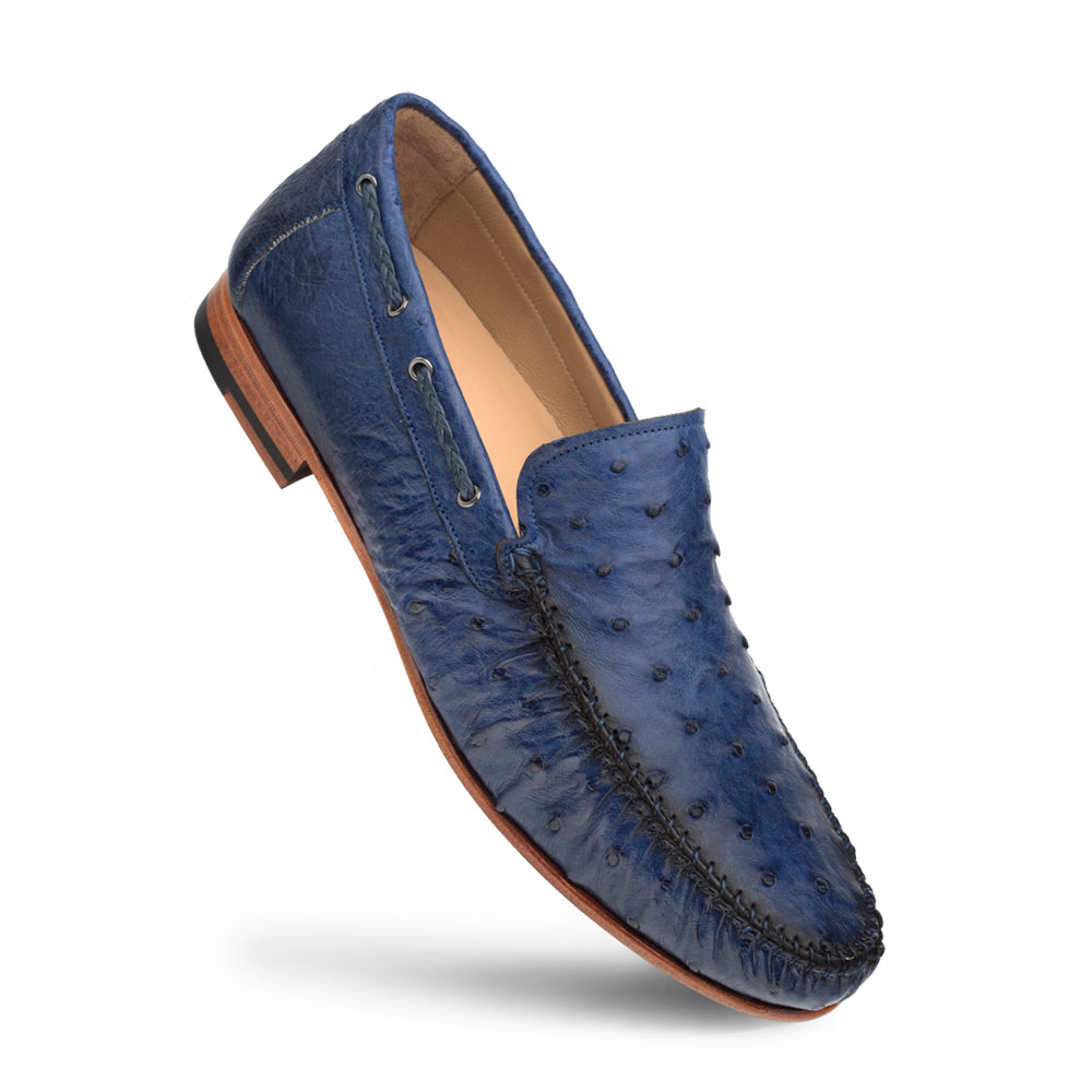 Mezlan Genuine Ostrich Moccasin Slip On - 8