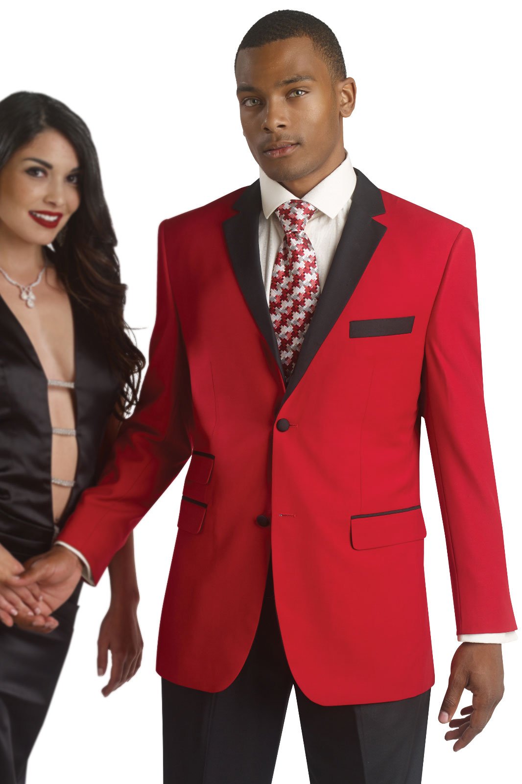 "Passion" Red EJ Samuel Tuxedo (2-Piece Set) - Modern
